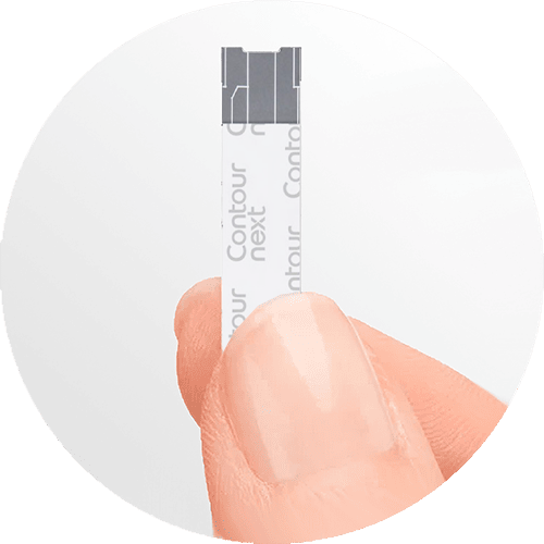 a user holding a strip