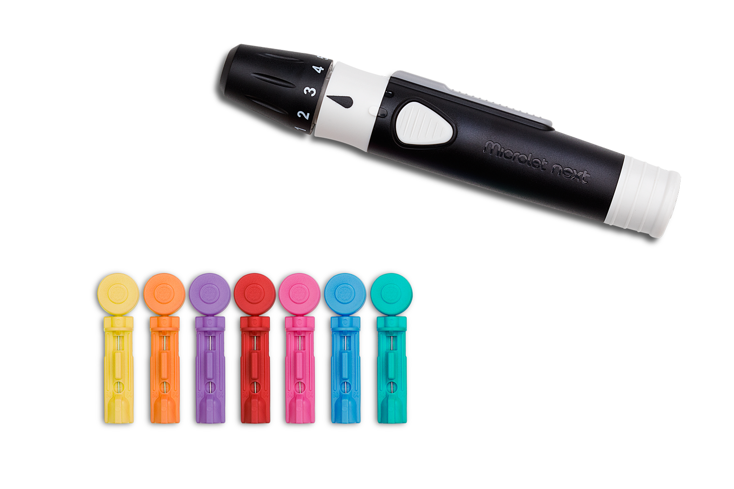 The lancing device used with MICROLET lancets.